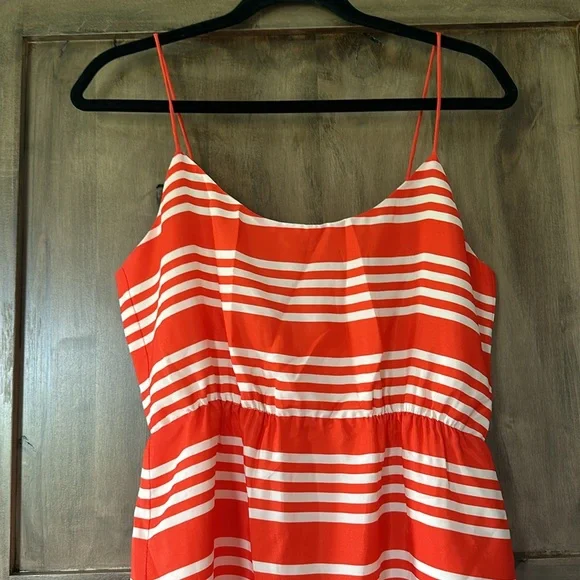 J. Crew Orange and White Dress - Picture 4 of 12
